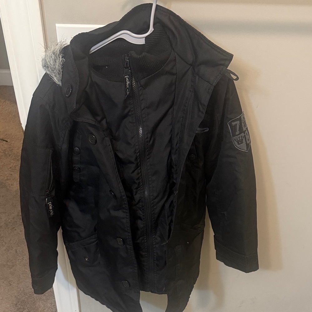 Pelle Black Graphic Hoodie size large